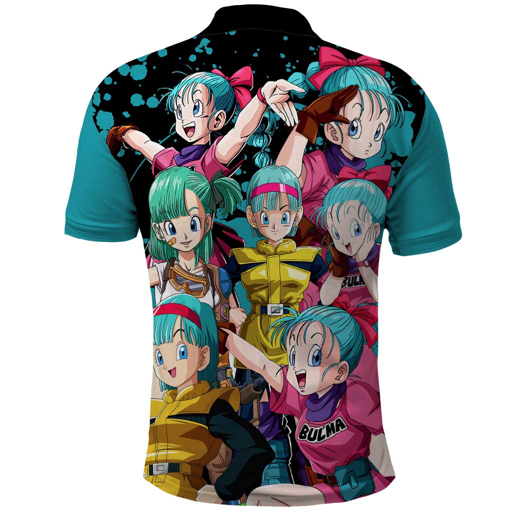 Bulma - Dragon Ball Polo Shirt Anime Art Style - The Mazicc