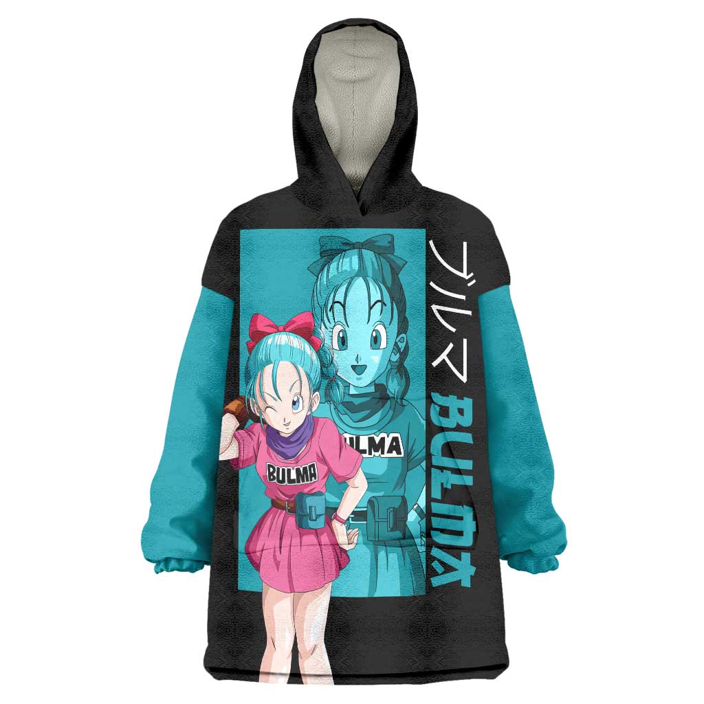 Bulma - Dragon Ball Wearable Blanket Hoodie Anime Art Style - The Mazicc