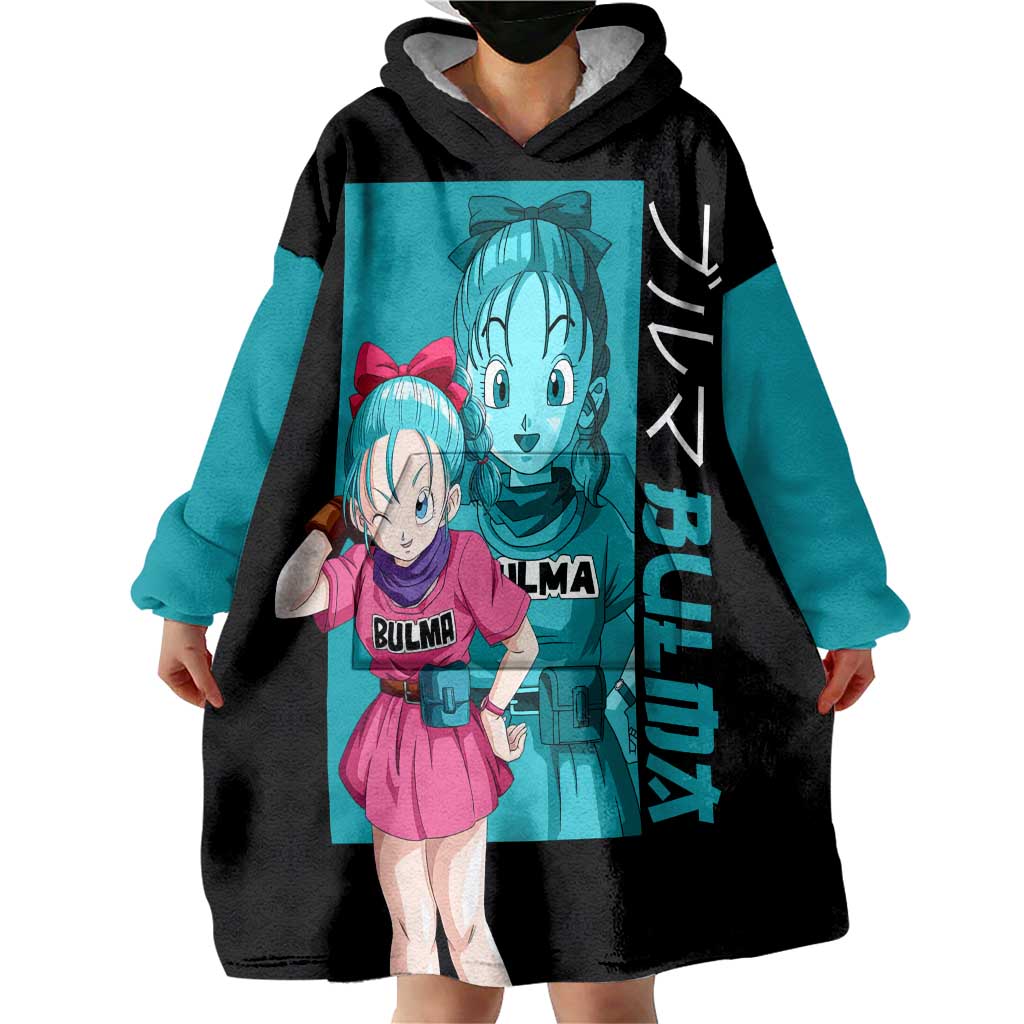Bulma - Dragon Ball Wearable Blanket Hoodie Anime Art Style - The Mazicc