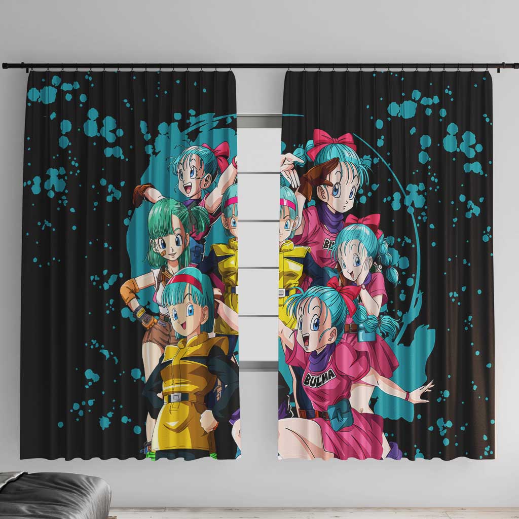 Bulma - Dragon Ball Window Curtain Anime Art Style - The Mazicc