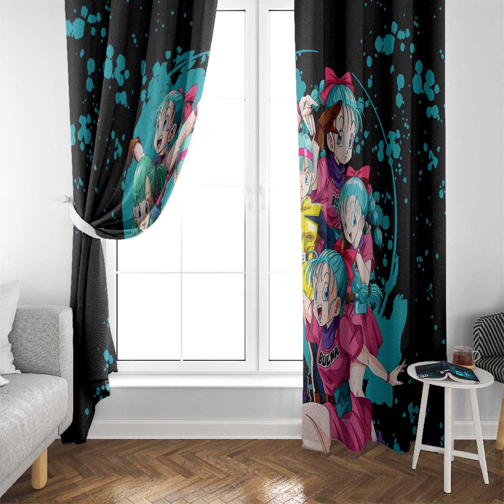 Bulma - Dragon Ball Window Curtain Anime Art Style - The Mazicc