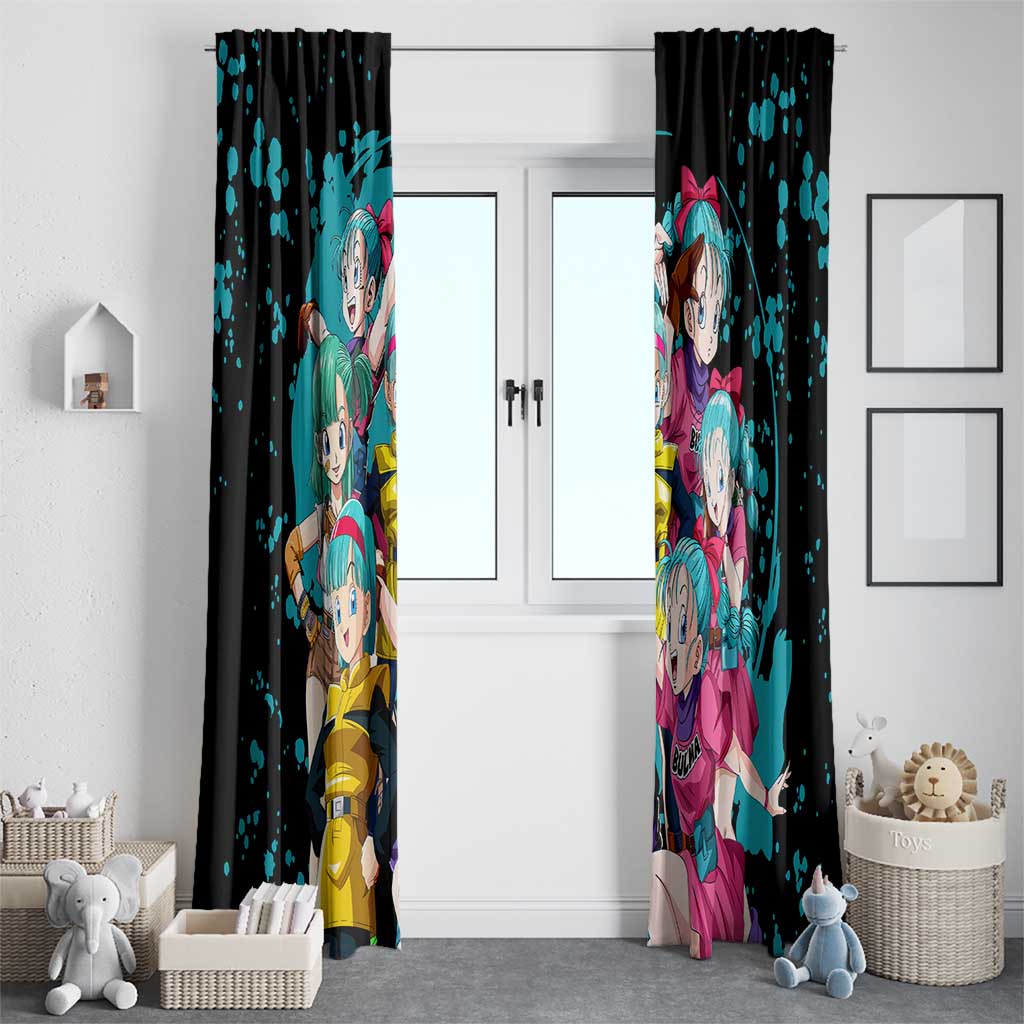 Bulma - Dragon Ball Window Curtain Anime Art Style - The Mazicc