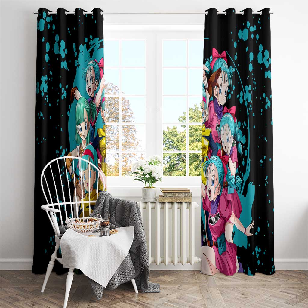 Bulma - Dragon Ball Window Curtain Anime Art Style - The Mazicc