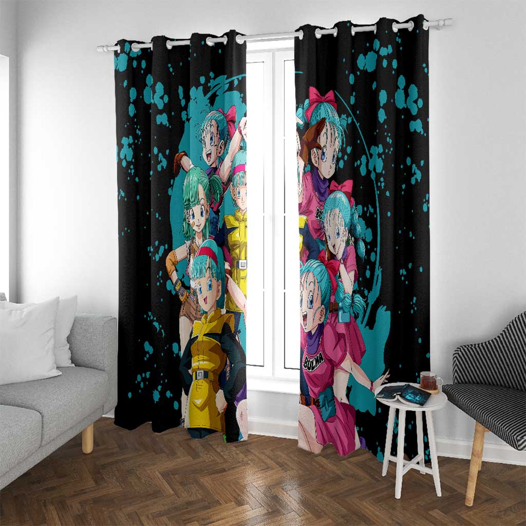 Bulma - Dragon Ball Window Curtain Anime Art Style - The Mazicc