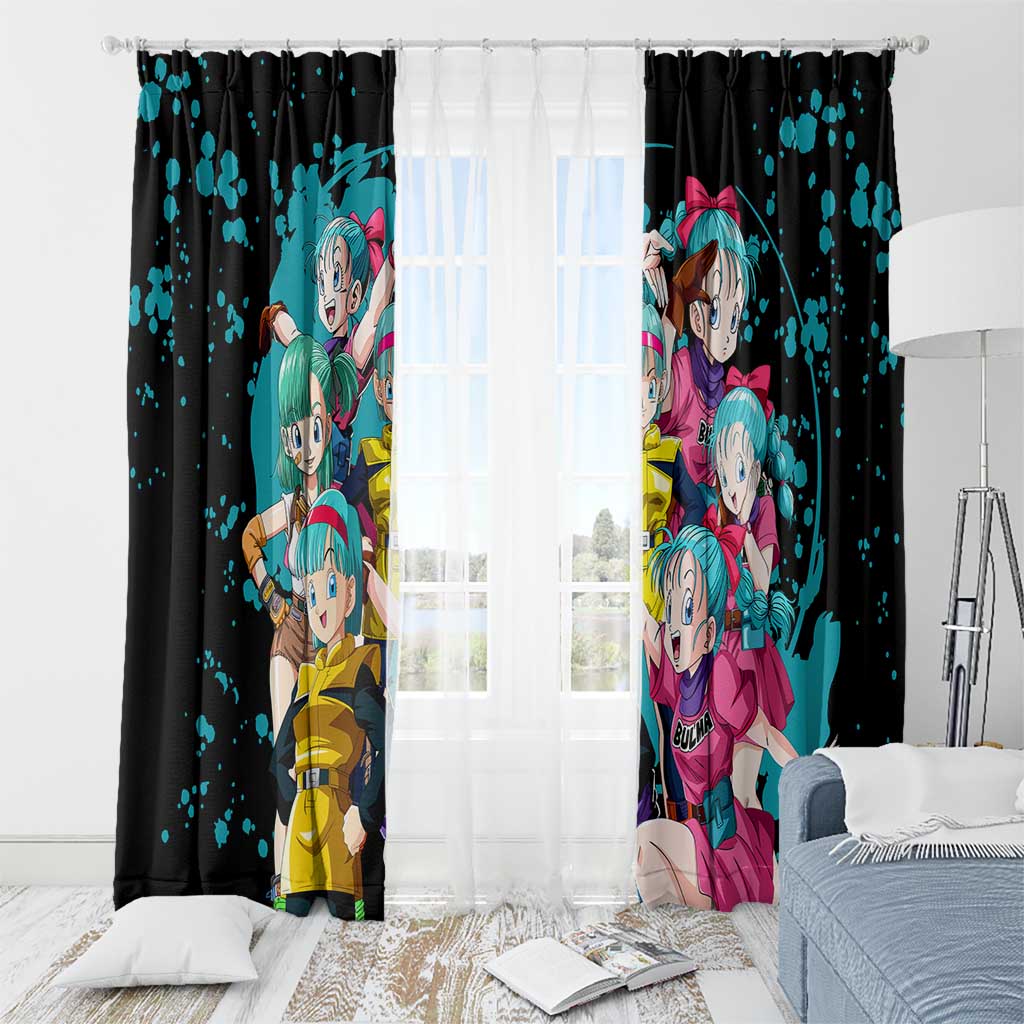 Bulma - Dragon Ball Window Curtain Anime Art Style - The Mazicc
