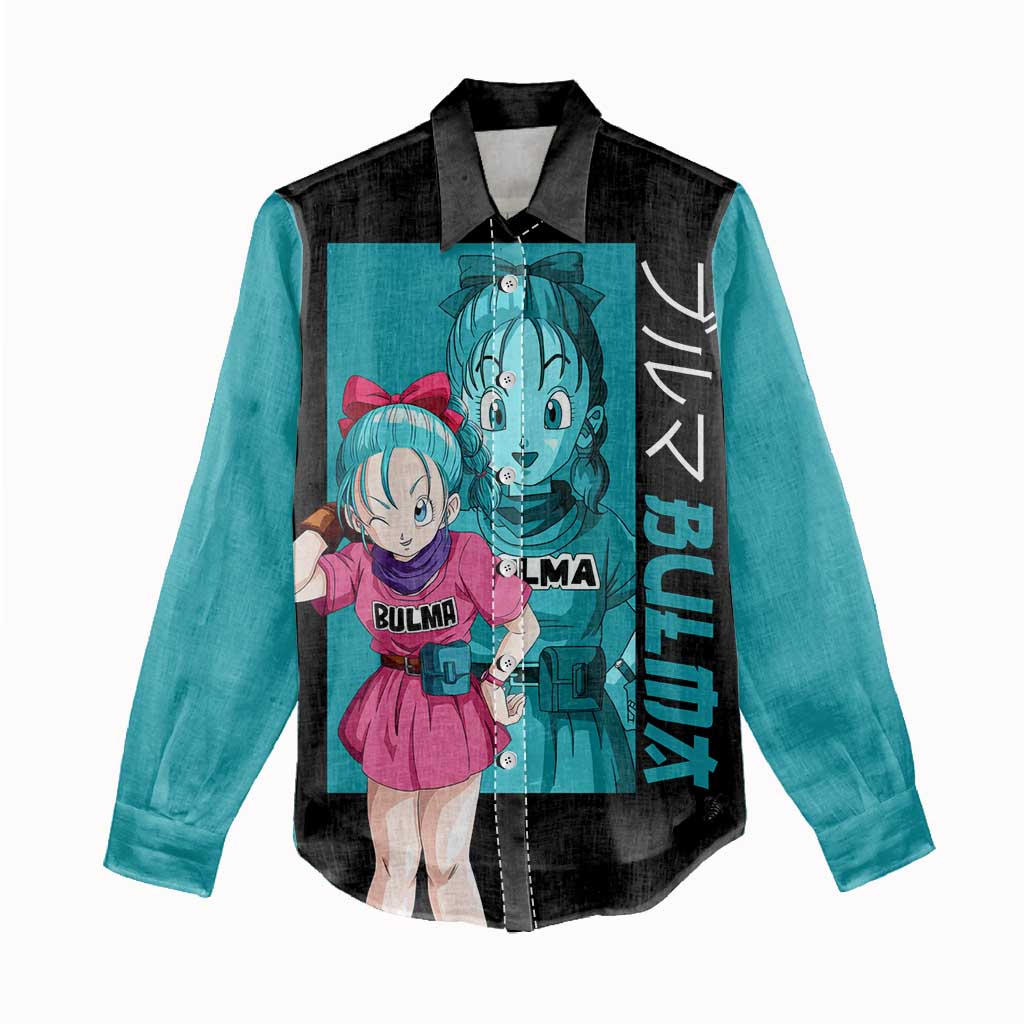 Bulma - Dragon Ball Women Casual Shirt Anime Art Style - The Mazicc