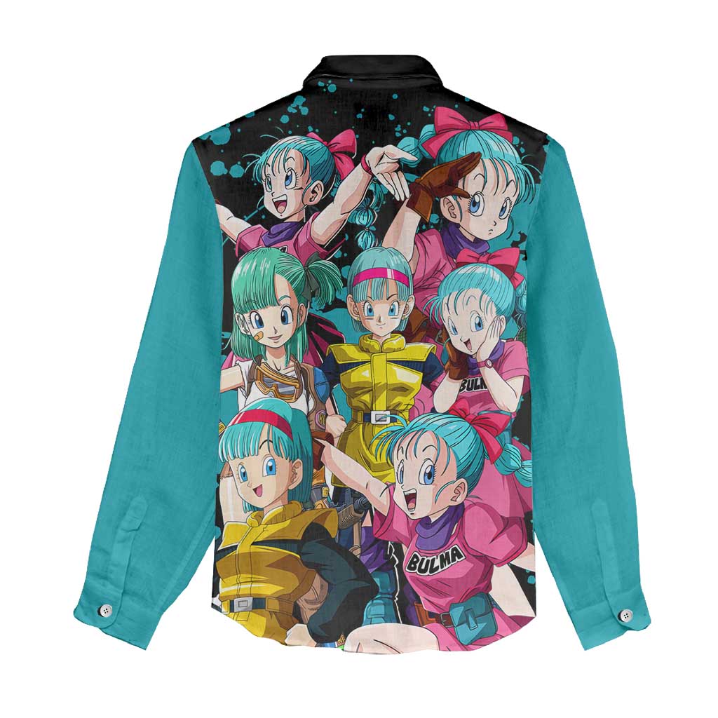 Bulma - Dragon Ball Women Casual Shirt Anime Art Style - The Mazicc