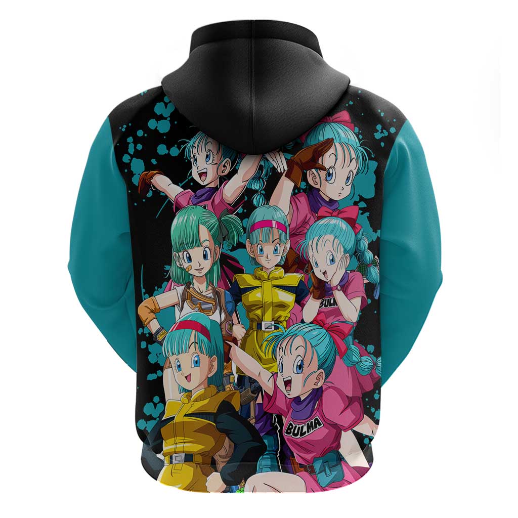 Bulma - Dragon Ball Zip Hoodie Anime Art Style