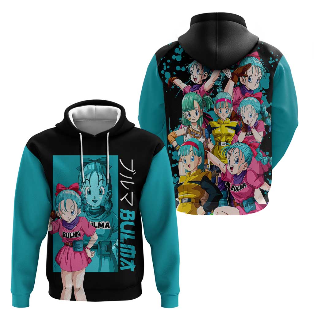 Bulma - Dragon Ball Zip Hoodie Anime Art Style
