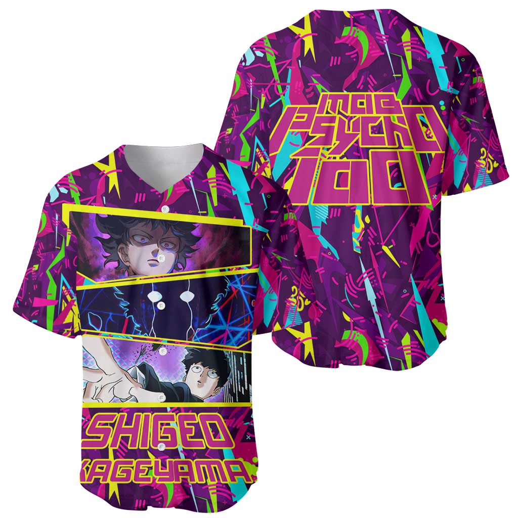 Shigeo Kageyama - Mob Psycho 100 Baseball Jersey Anime Style
