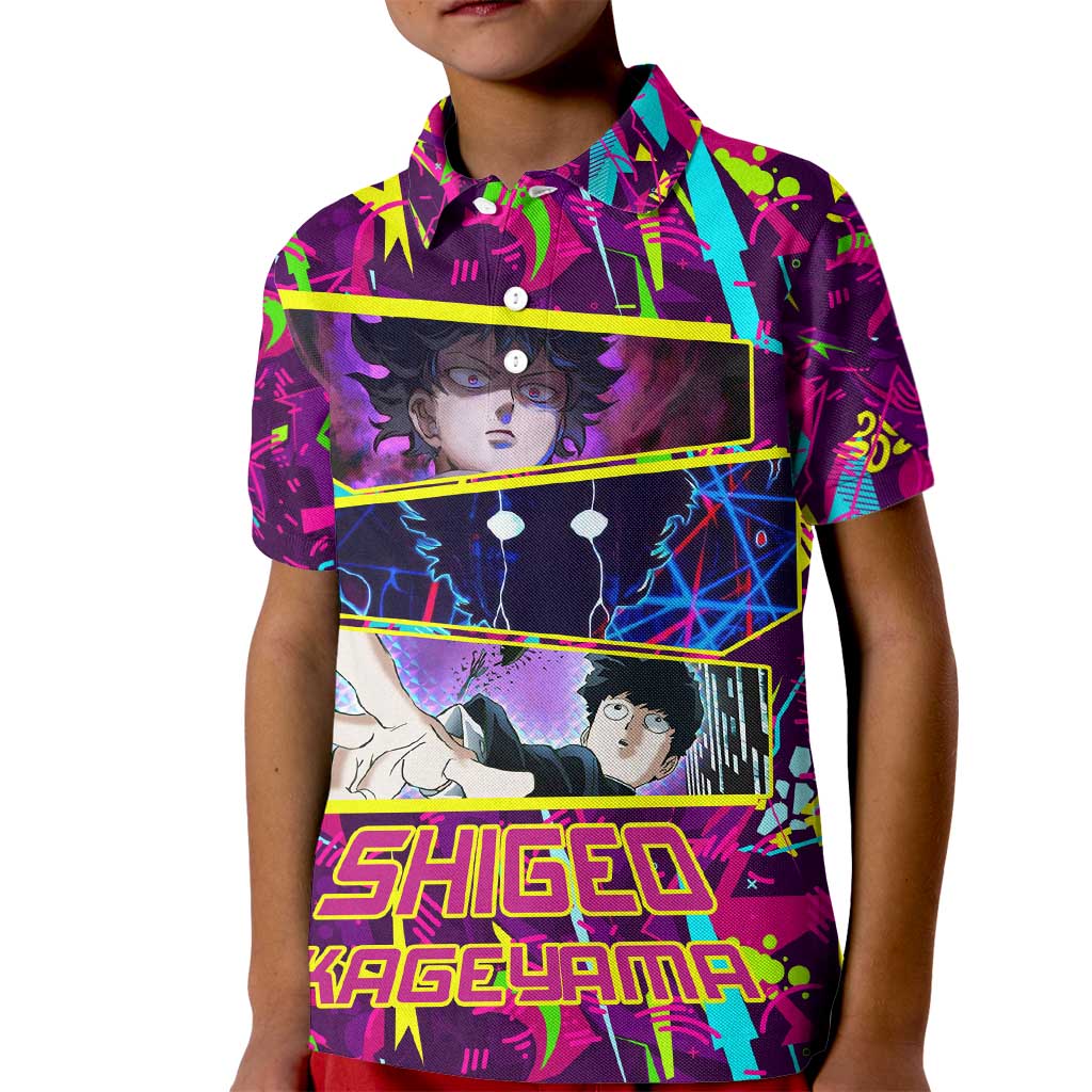 Shigeo Kageyama - Mob Psycho 100 Kid Polo Shirt Anime Style