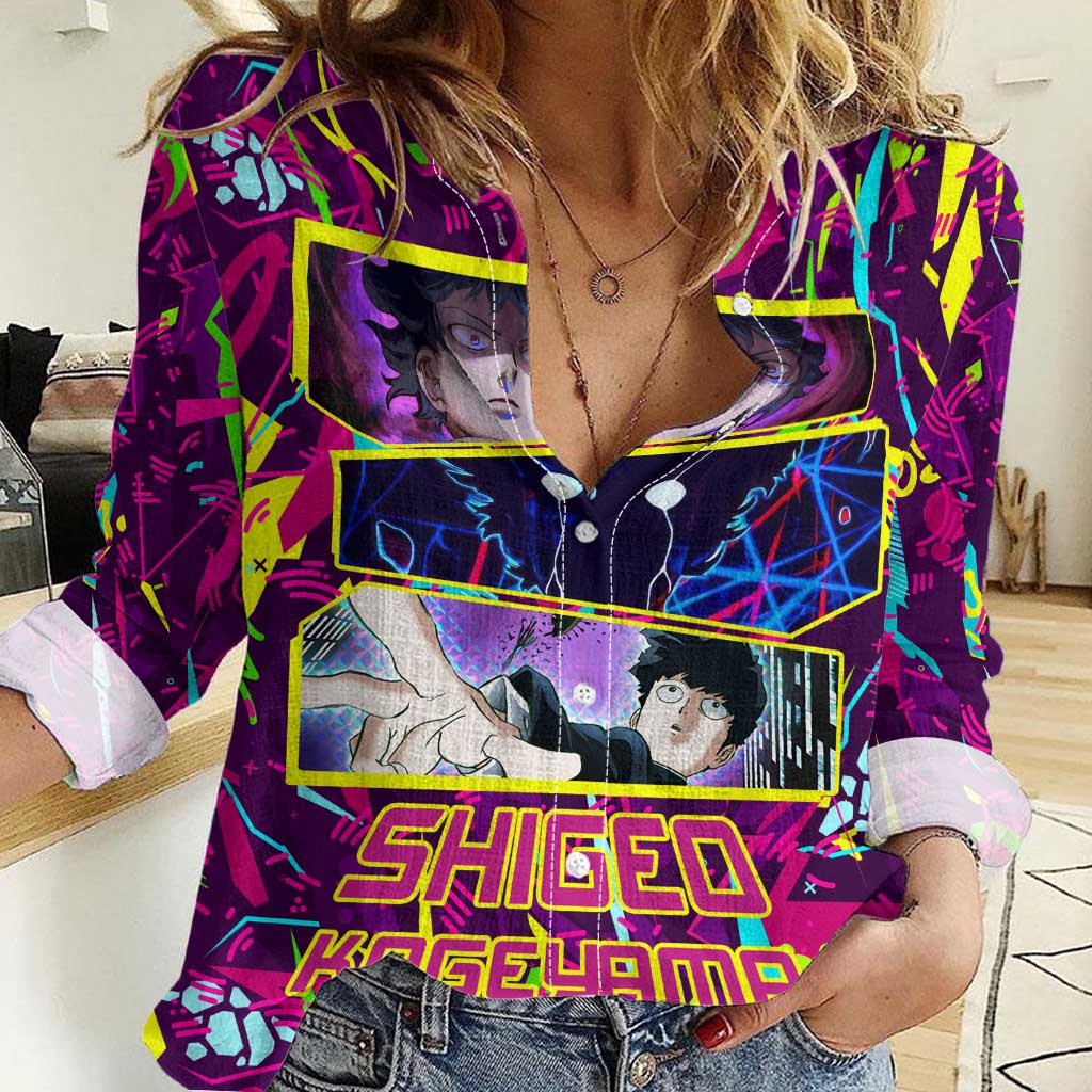 Shigeo Kageyama - Mob Psycho 100 Women Casual Shirt Anime Style