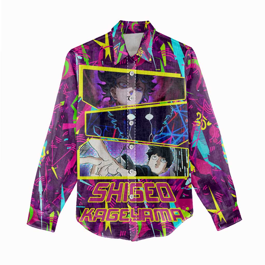 Shigeo Kageyama - Mob Psycho 100 Women Casual Shirt Anime Style