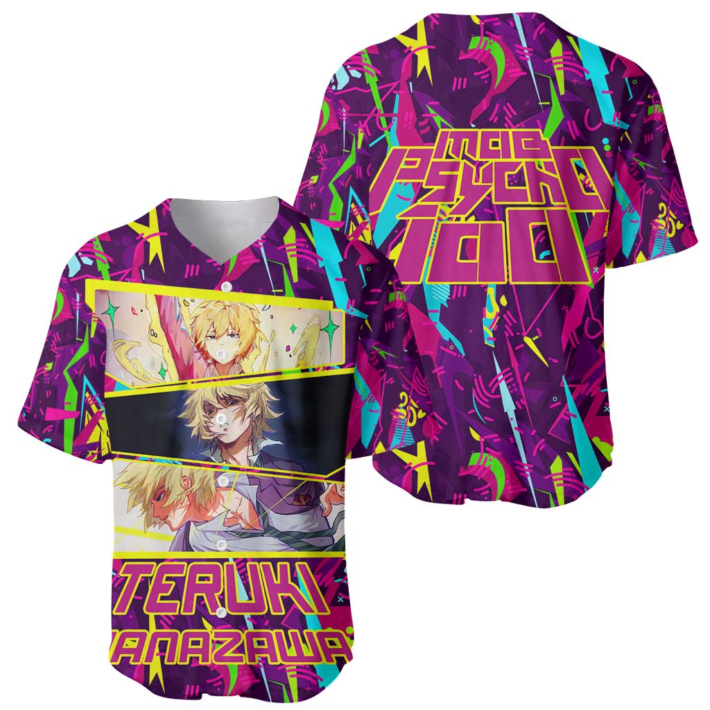 Teruki Hanazaw - Mob Psycho 100 Baseball Jersey Anime Style