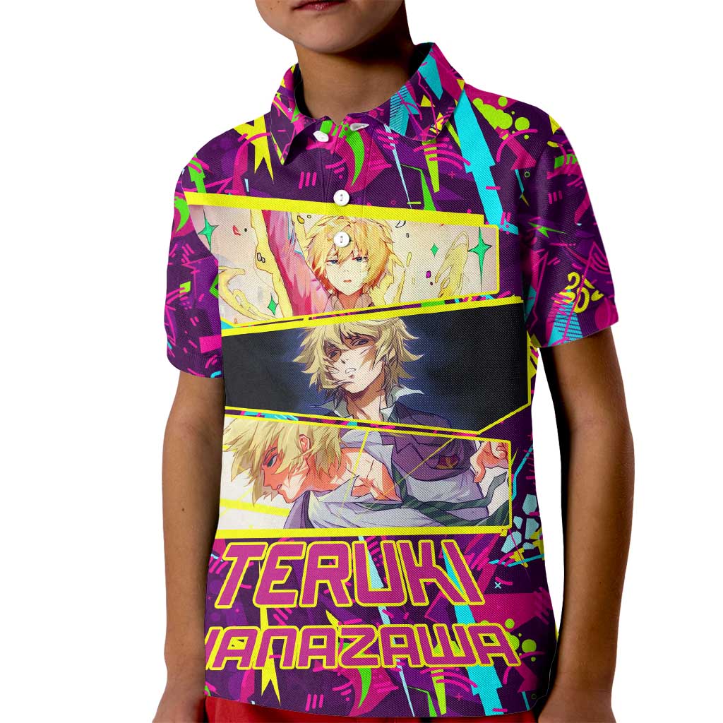 Teruki Hanazaw - Mob Psycho 100 Kid Polo Shirt Anime Style