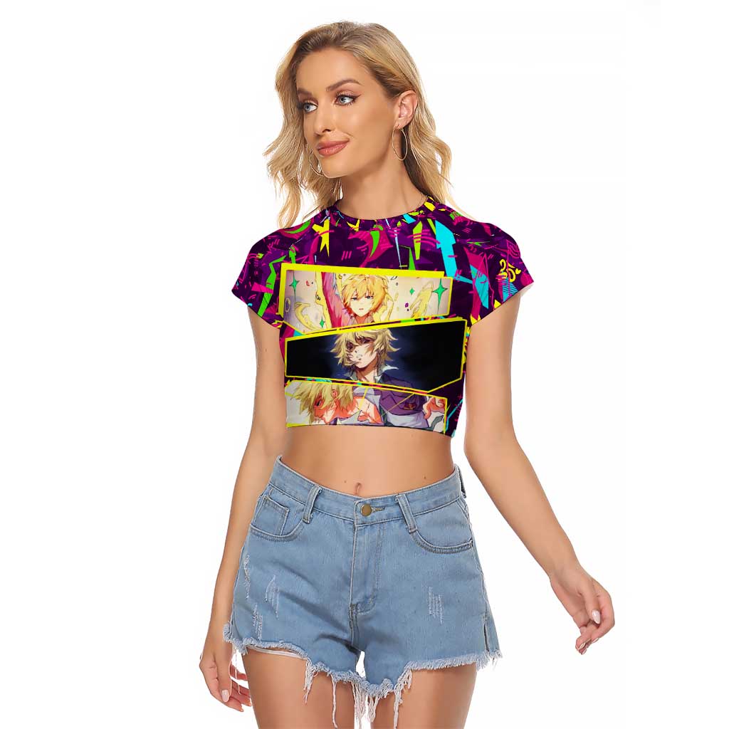Teruki Hanazaw - Mob Psycho 100 Raglan Cropped T Shirt Anime Style