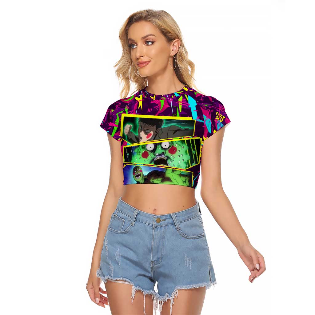 Ekubo - Mob Psycho 100 Raglan Cropped T Shirt Anime Style