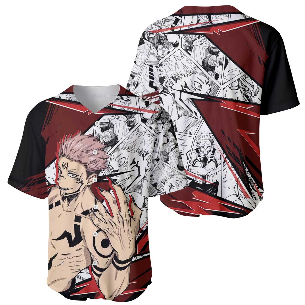 Ryomen Sukuna - Jujutsu Kaisen Baseball Jersey Anime Mix Manga Style