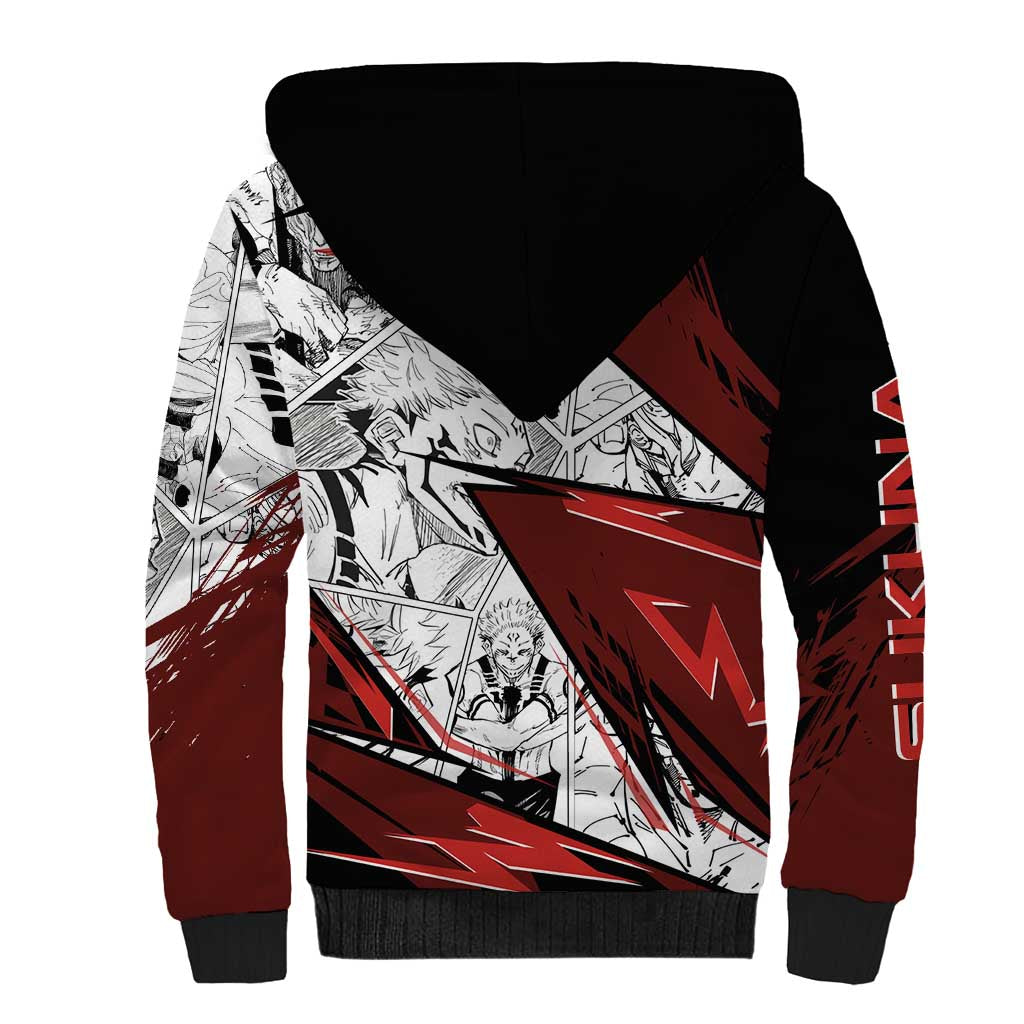 Ryomen Sukuna - Jujutsu Kaisen Sherpa Hoodie Anime Mix Manga Style