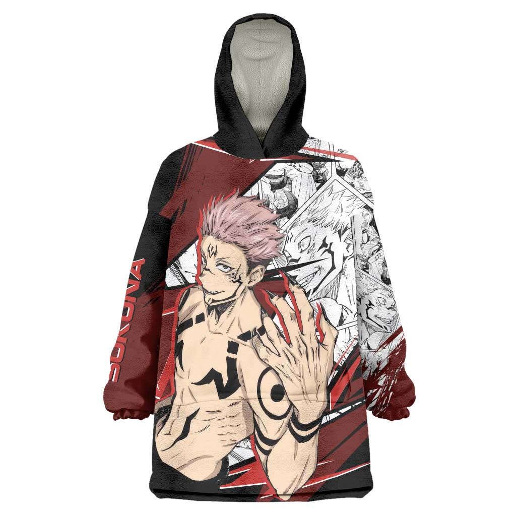 Ryomen Sukuna - Jujutsu Kaisen Wearable Blanket Hoodie Anime Mix Manga Style