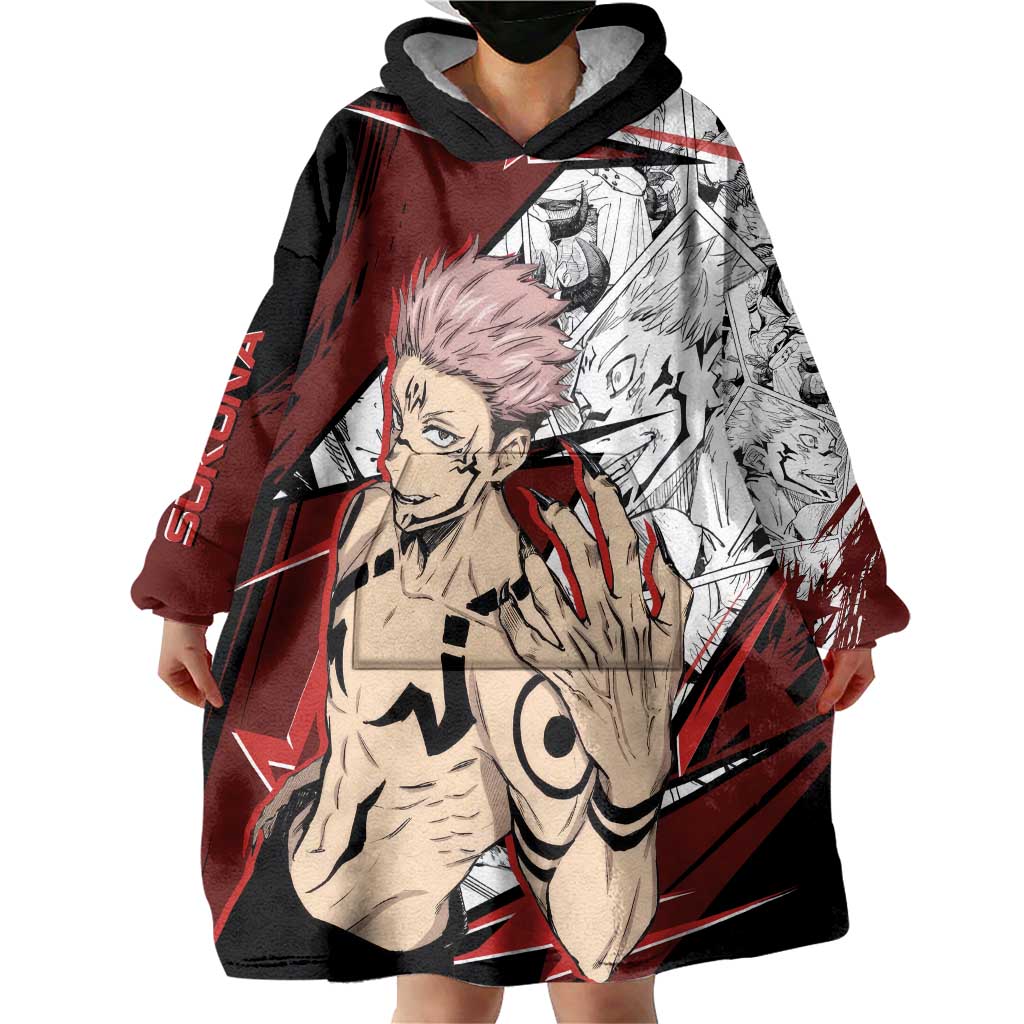 Ryomen Sukuna - Jujutsu Kaisen Wearable Blanket Hoodie Anime Mix Manga Style