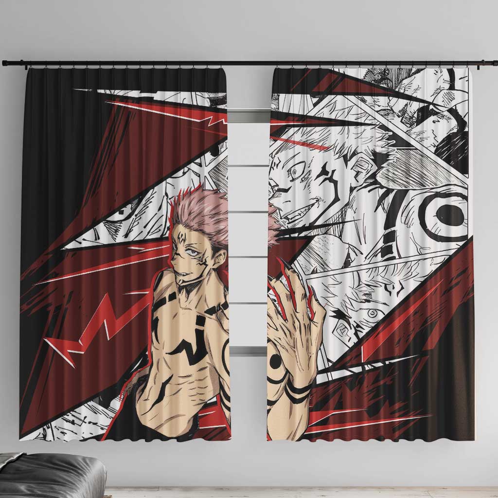 Ryomen Sukuna - Jujutsu Kaisen Window Curtain Anime Mix Manga Style