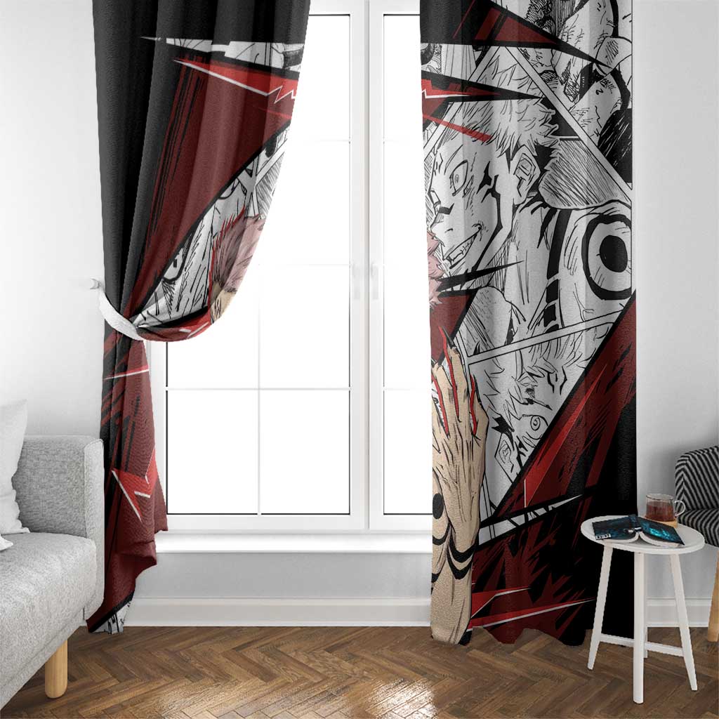 Ryomen Sukuna - Jujutsu Kaisen Window Curtain Anime Mix Manga Style