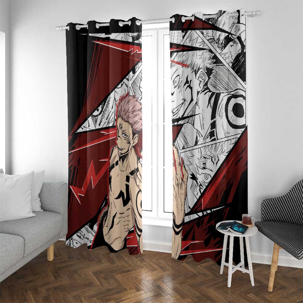 Ryomen Sukuna - Jujutsu Kaisen Window Curtain Anime Mix Manga Style