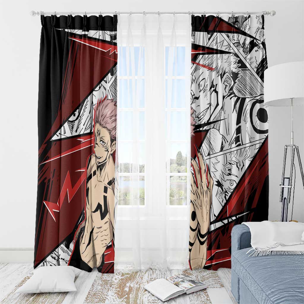 Ryomen Sukuna - Jujutsu Kaisen Window Curtain Anime Mix Manga Style
