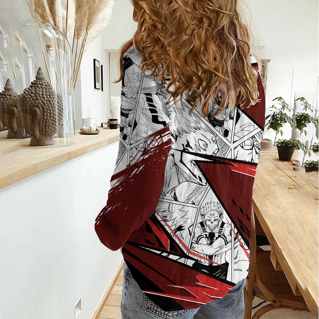 Ryomen Sukuna - Jujutsu Kaisen Women Casual Shirt Anime Mix Manga Style