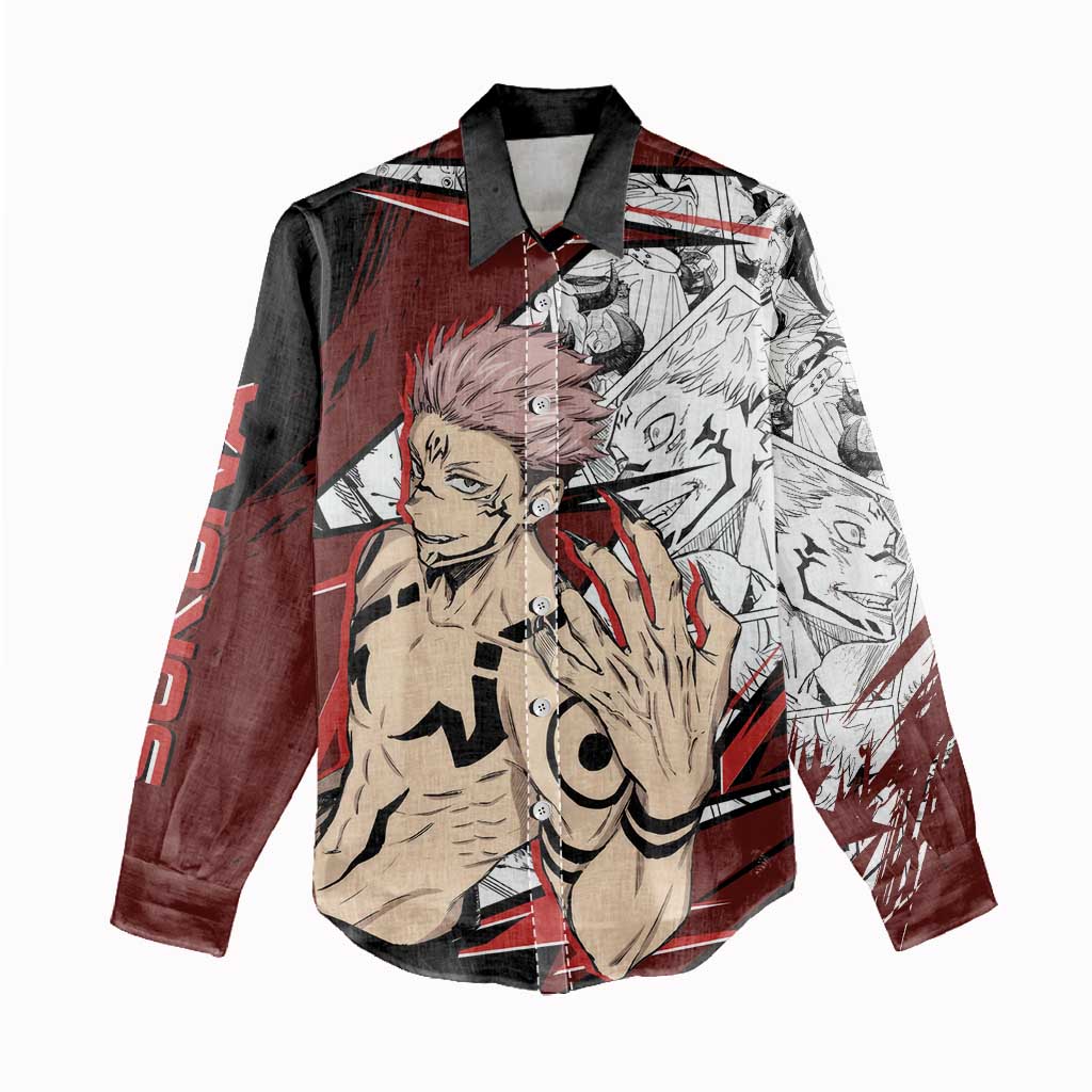 Ryomen Sukuna - Jujutsu Kaisen Women Casual Shirt Anime Mix Manga Style