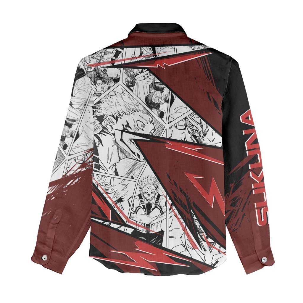 Ryomen Sukuna - Jujutsu Kaisen Women Casual Shirt Anime Mix Manga Style
