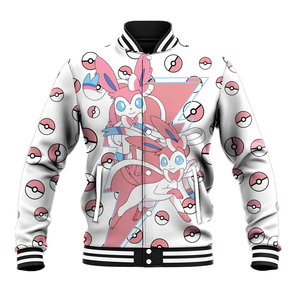 Sylveon - Poke Ball Baseball Jacket Anime Style