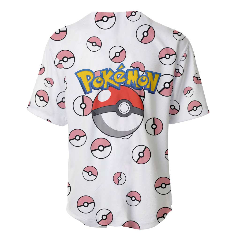 Sylveon - Poke Ball Baseball Jersey Anime Style