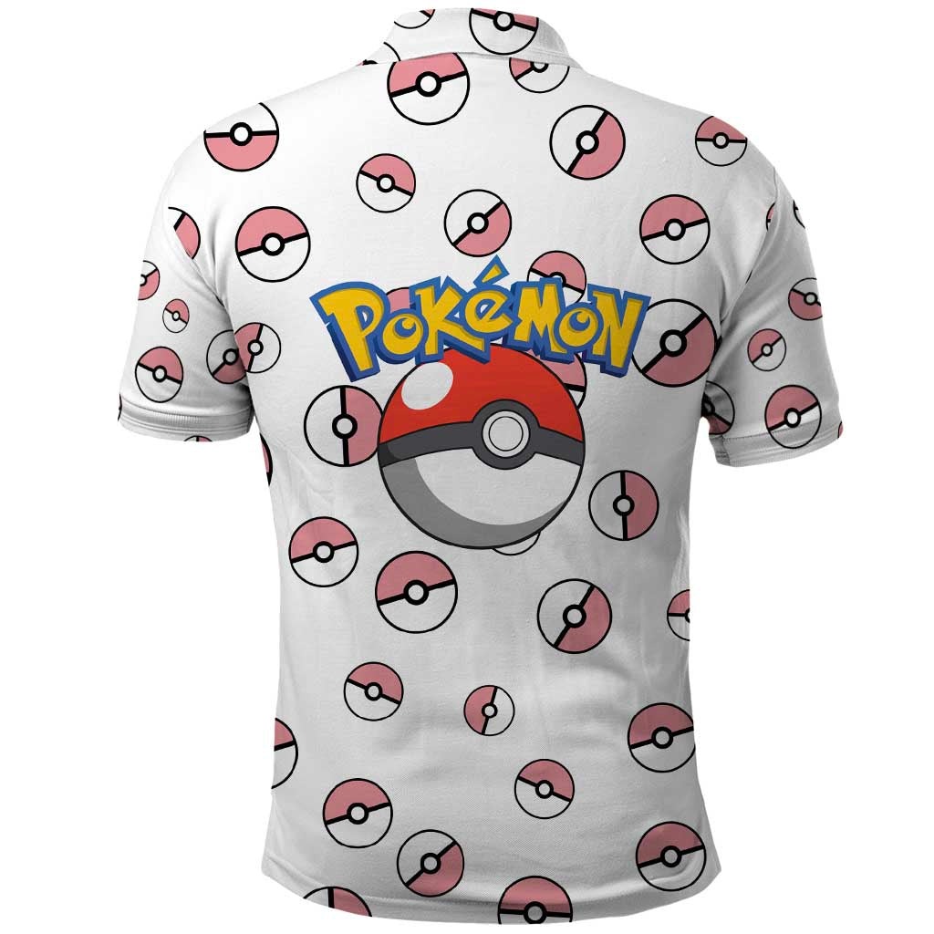 Sylveon - Poke Ball Polo Shirt Anime Style