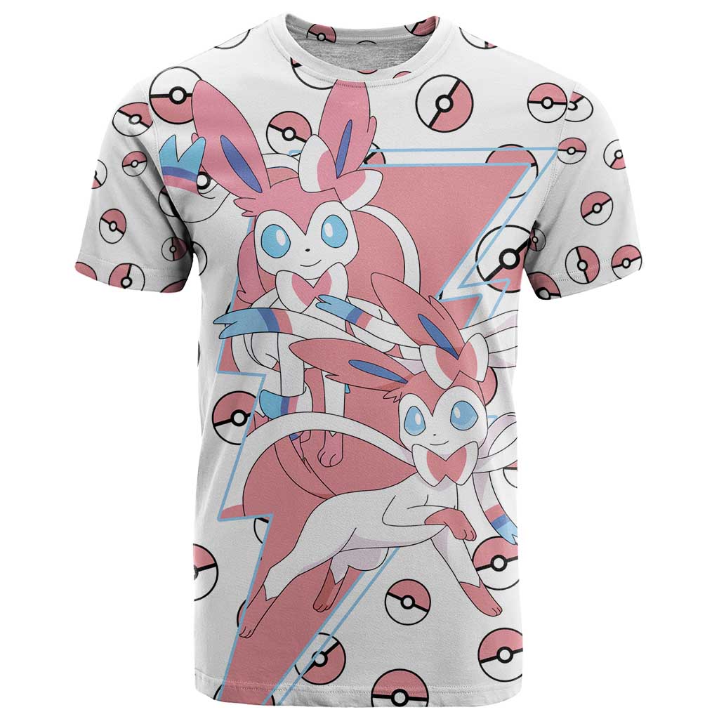 Sylveon - Poke Ball T Shirt Anime Style