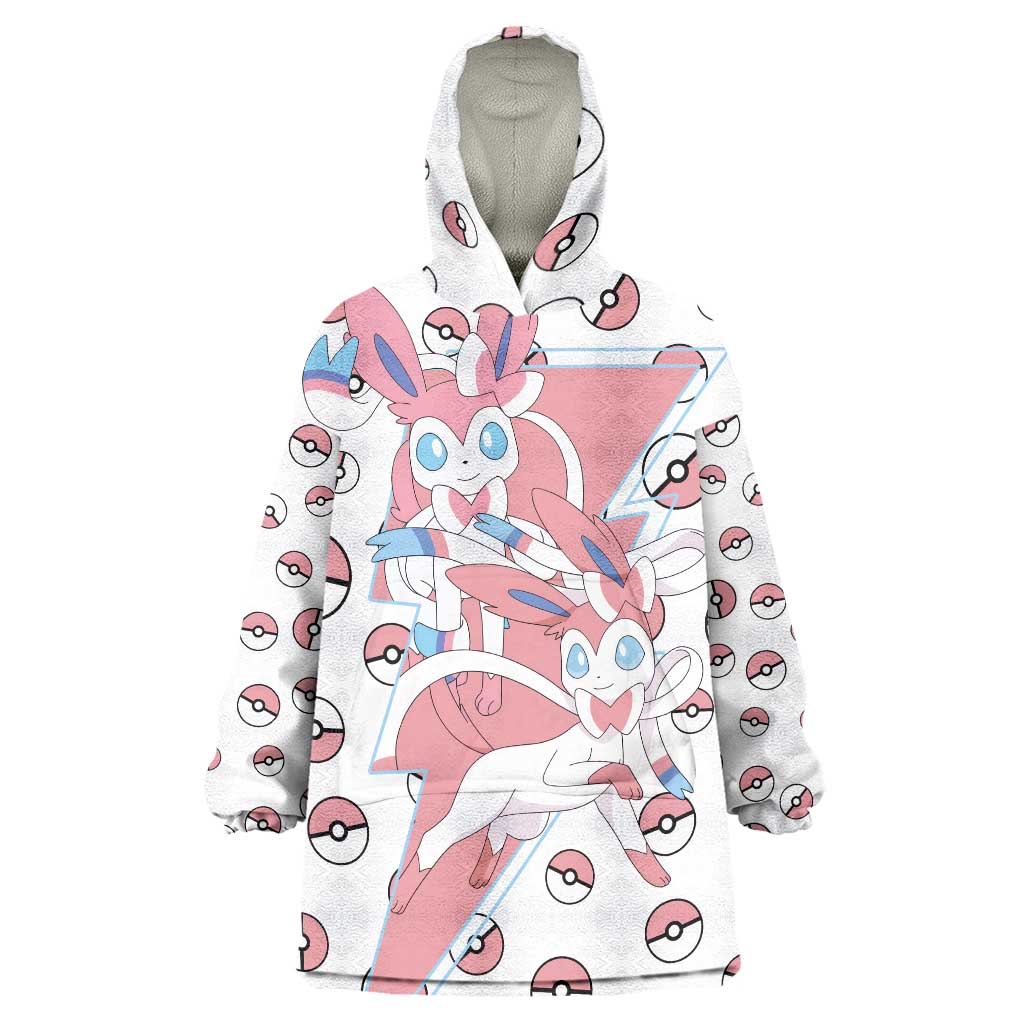 Sylveon - Poke Ball Wearable Blanket Hoodie Anime Style