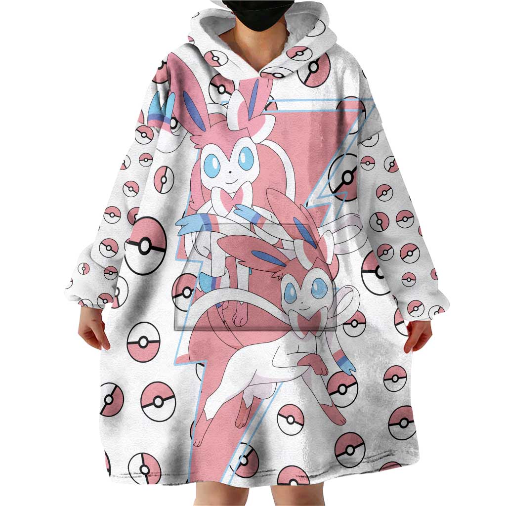 Sylveon - Poke Ball Wearable Blanket Hoodie Anime Style