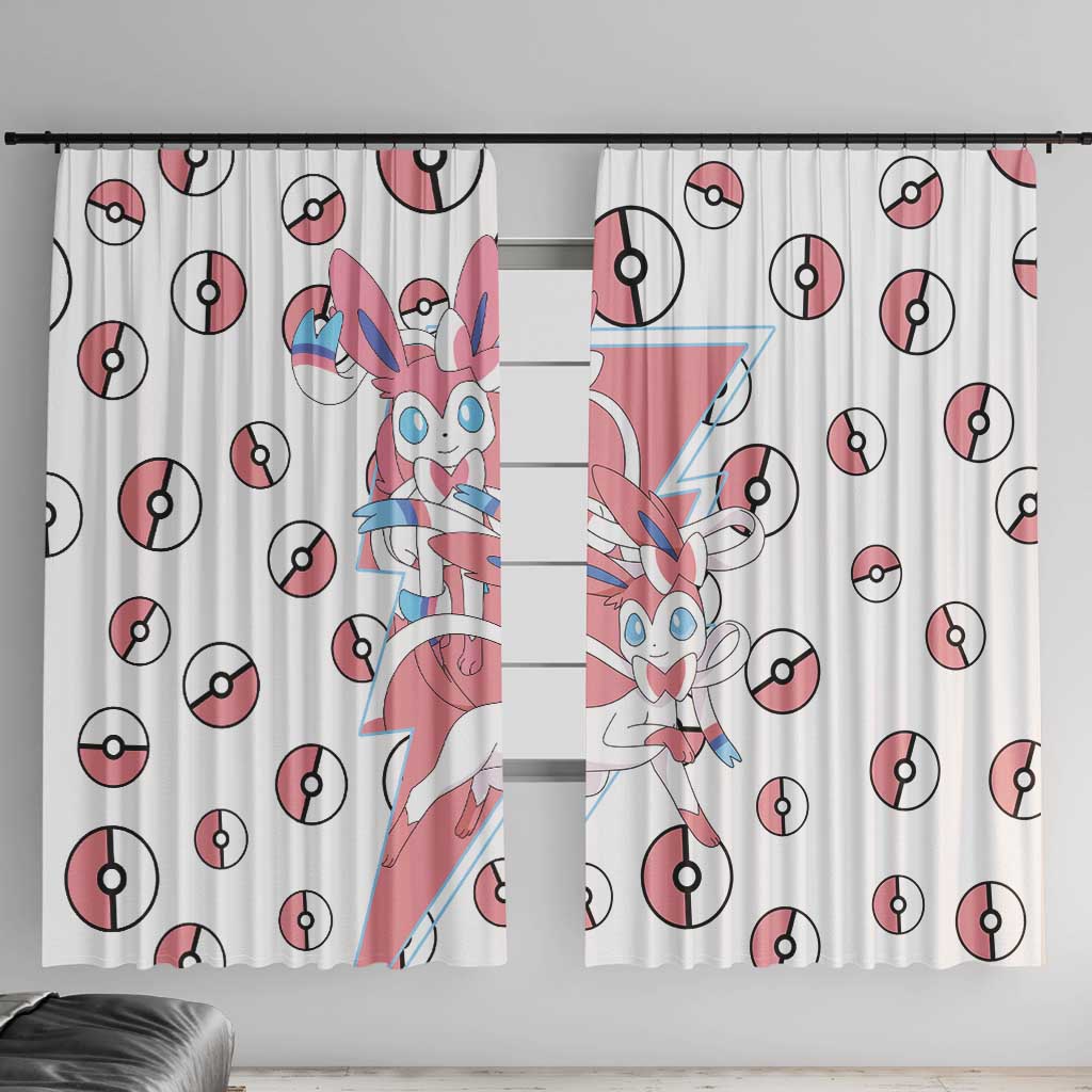 Sylveon - Poke Ball Window Curtain Anime Style
