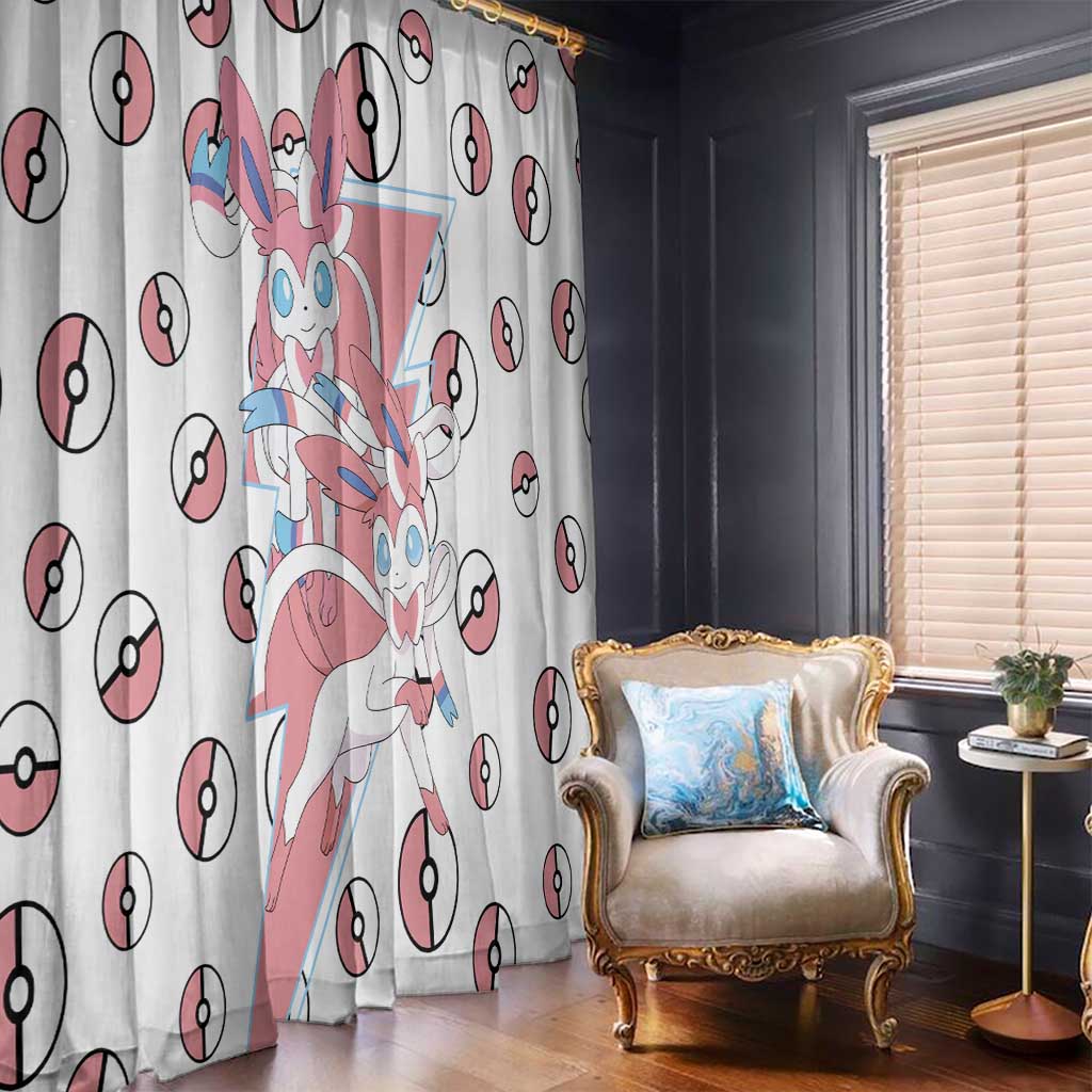 Sylveon - Poke Ball Window Curtain Anime Style