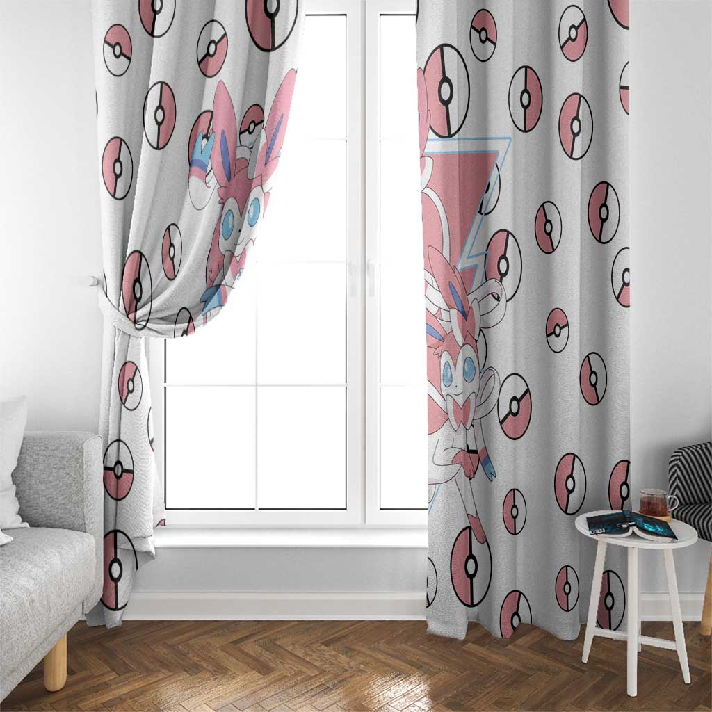 Sylveon - Poke Ball Window Curtain Anime Style