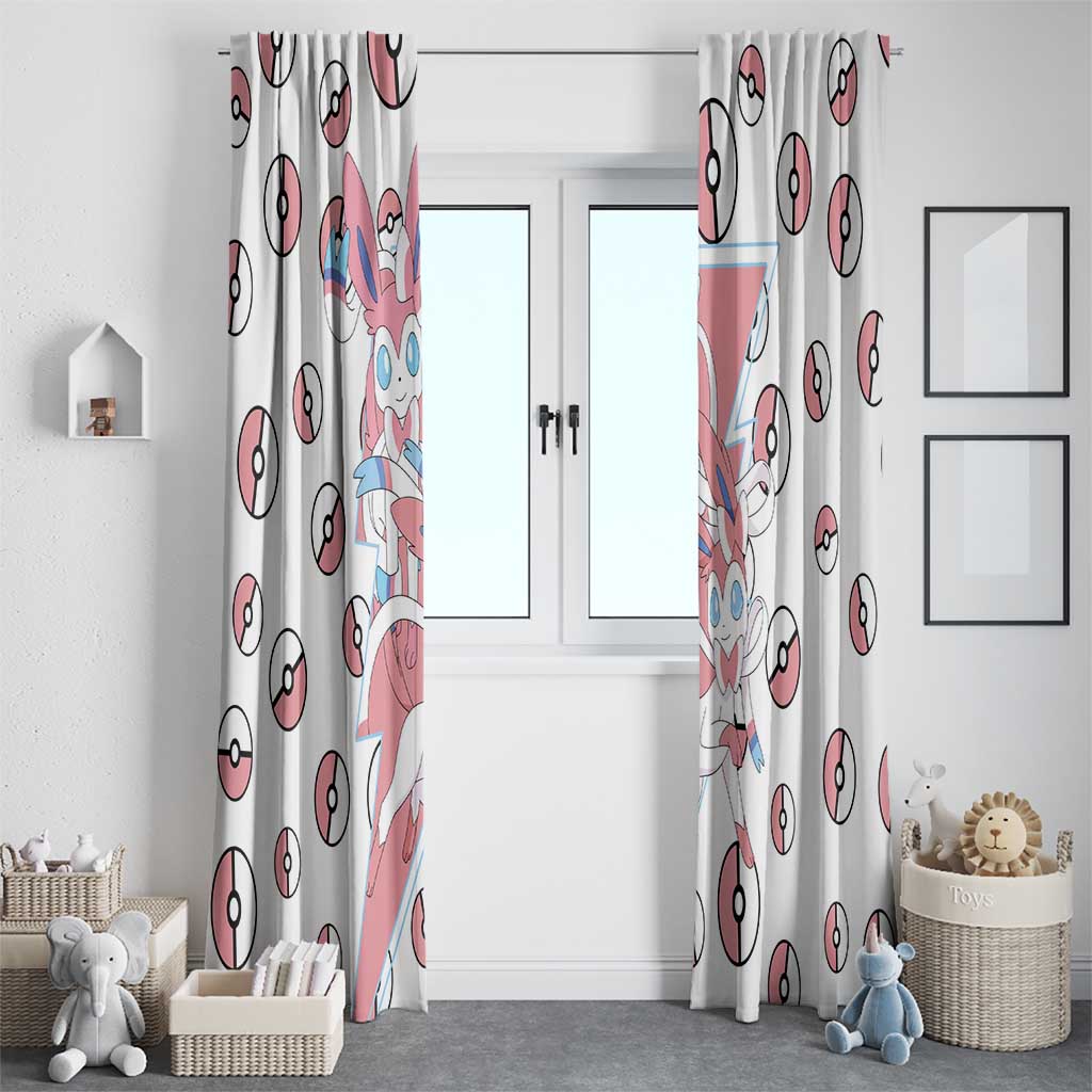 Sylveon - Poke Ball Window Curtain Anime Style