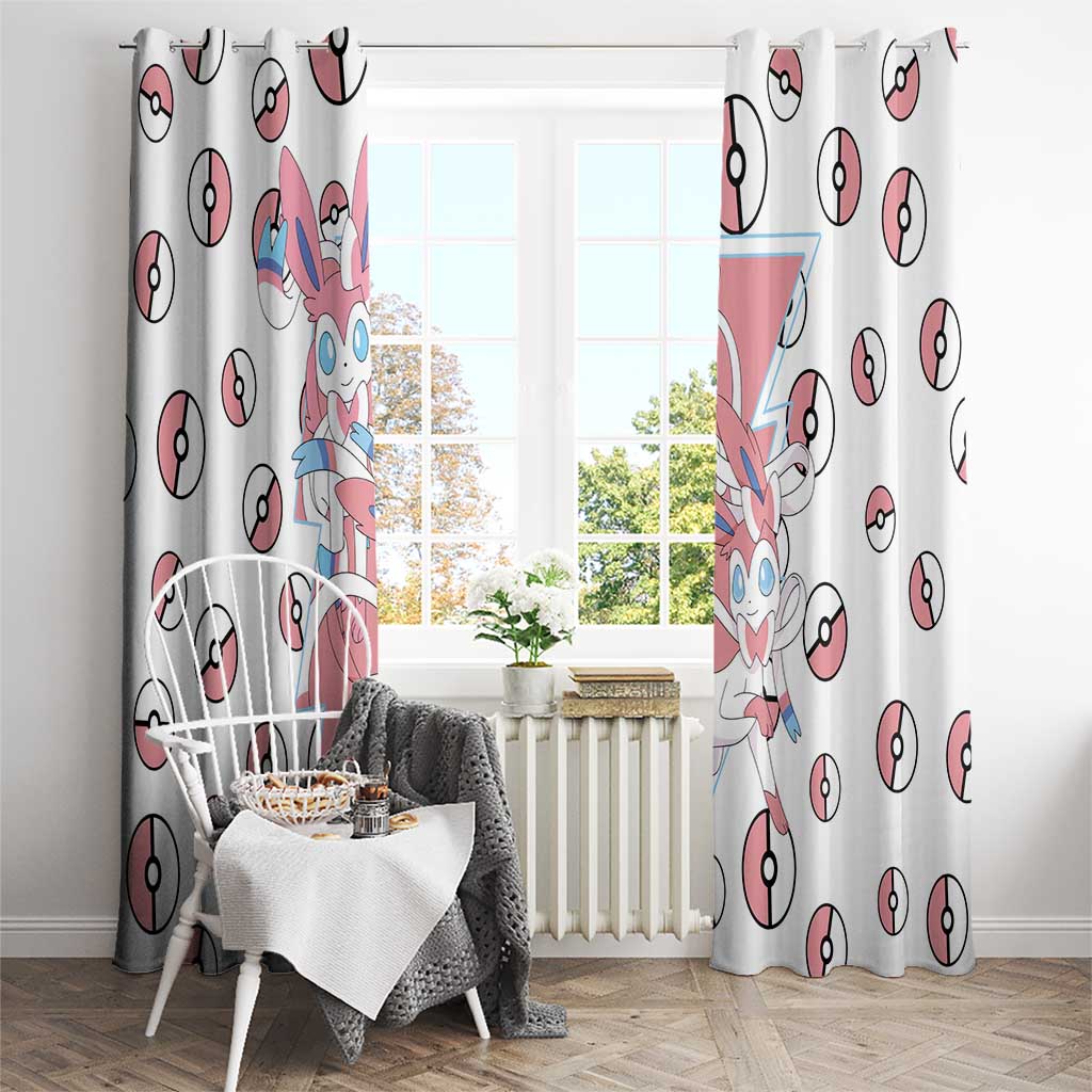 Sylveon - Poke Ball Window Curtain Anime Style