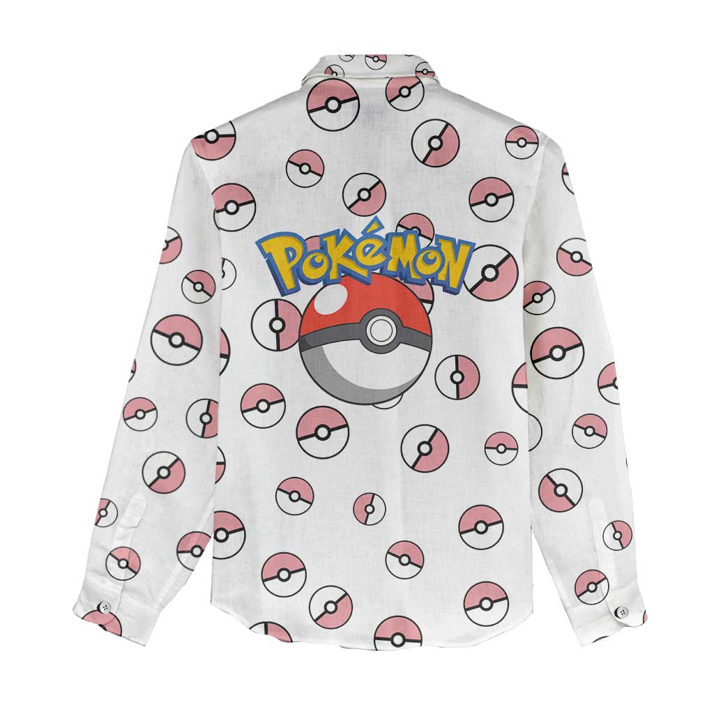 Sylveon - Poke Ball Women Casual Shirt Anime Style
