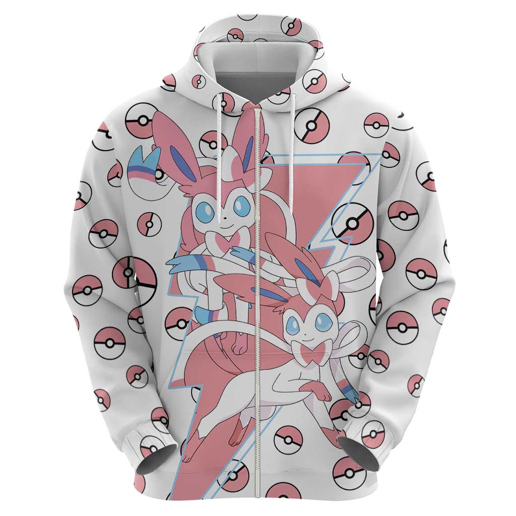 Sylveon - Poke Ball Zip Hoodie Anime Style