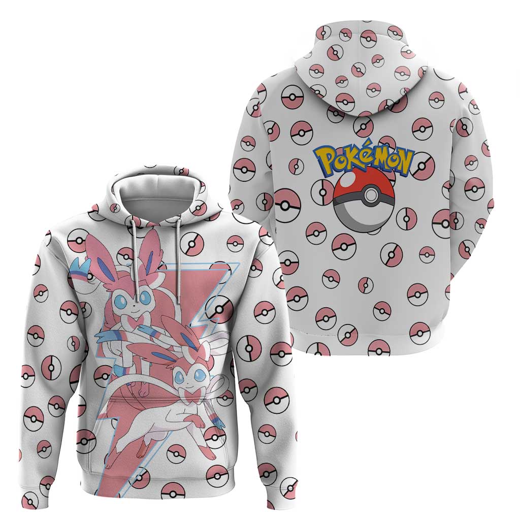 Sylveon - Poke Ball Zip Hoodie Anime Style