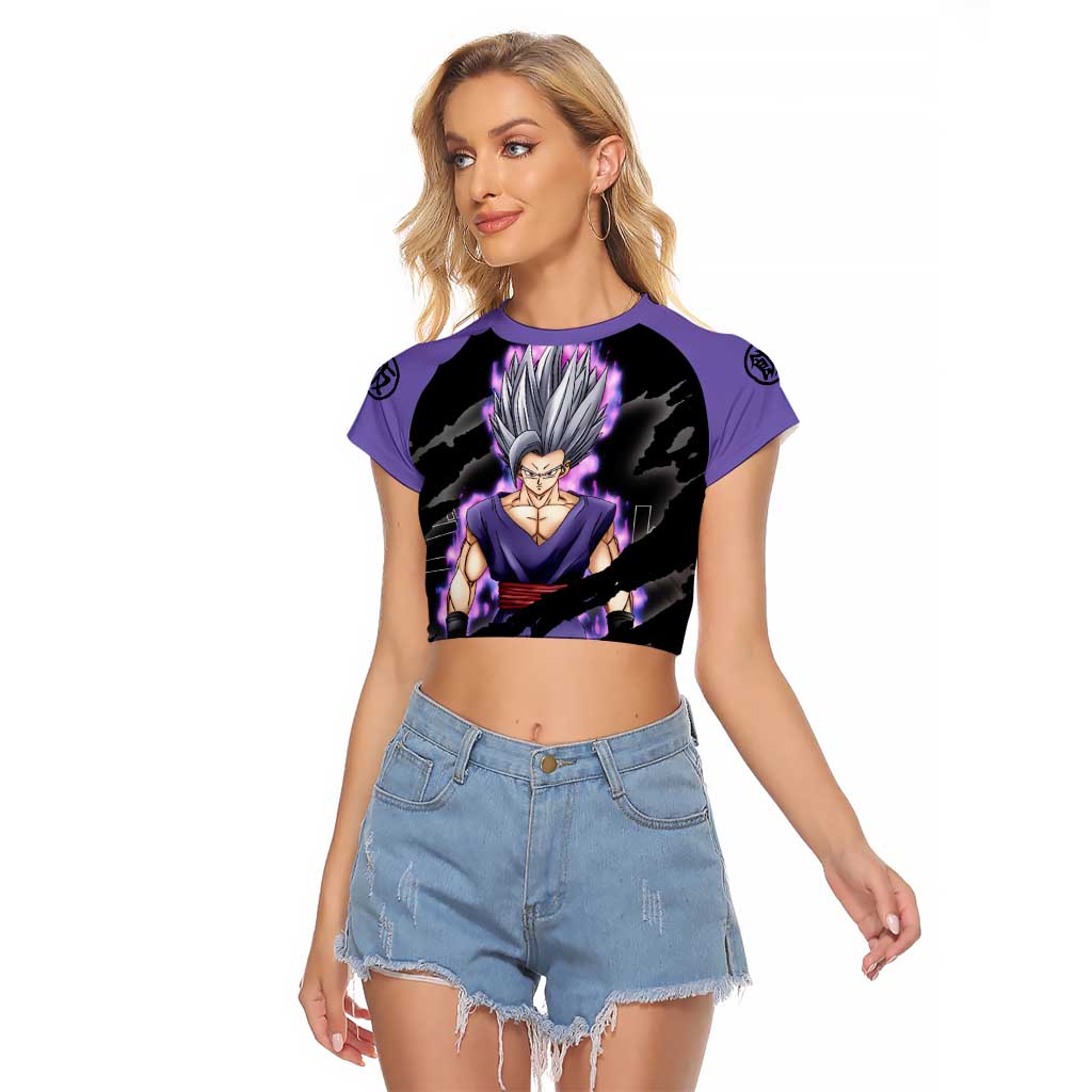 Son Gohan - Dragon Ball Raglan Cropped T Shirt Anime Style