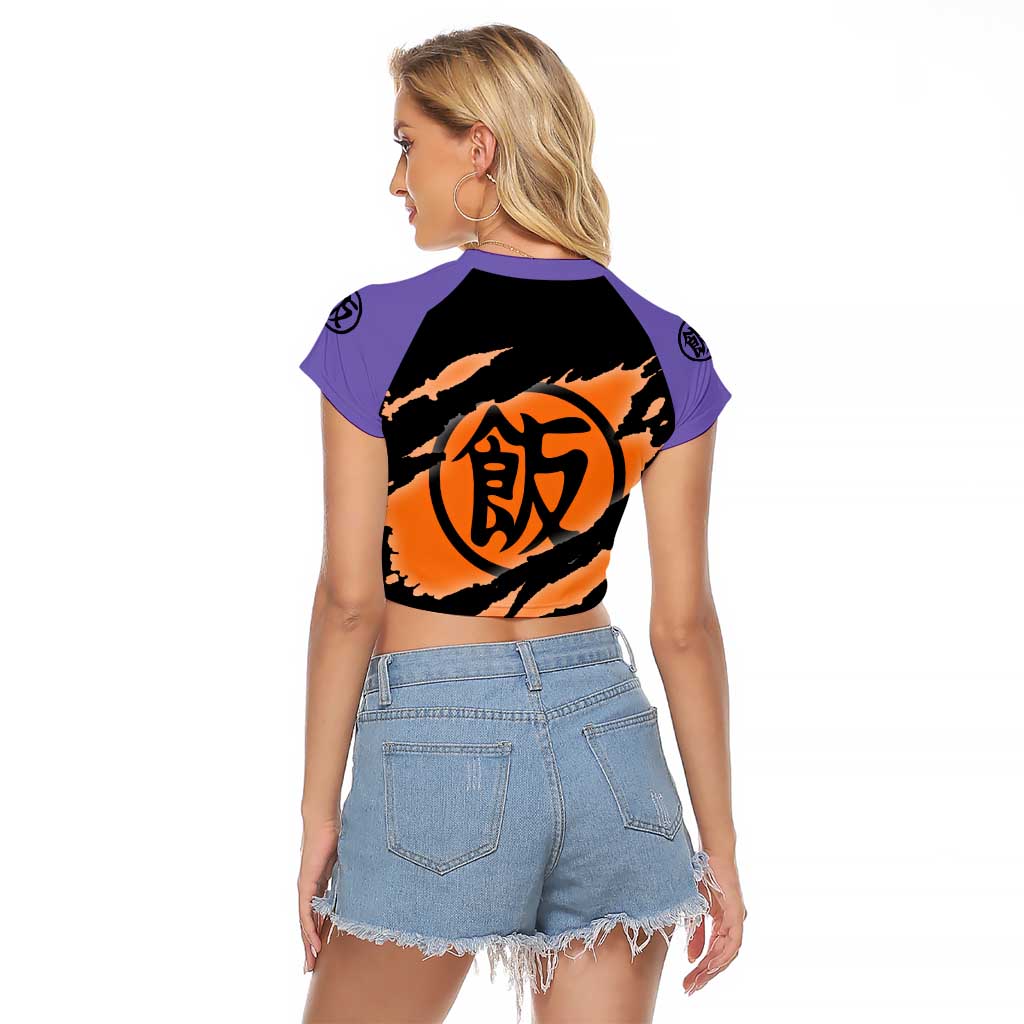 Son Gohan - Dragon Ball Raglan Cropped T Shirt Anime Style