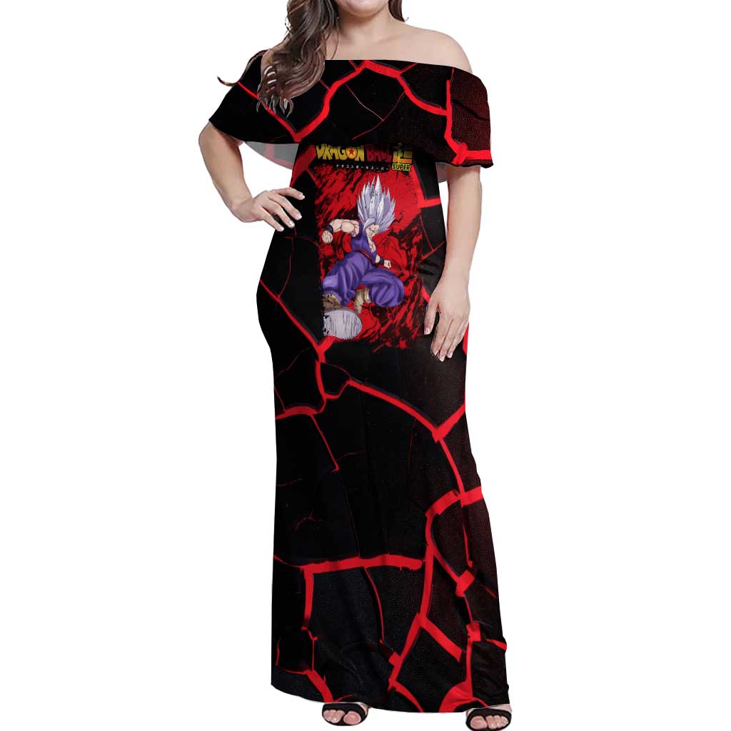 Gohan - Dragon Ball Off Shoulder Maxi Dress Anime Style