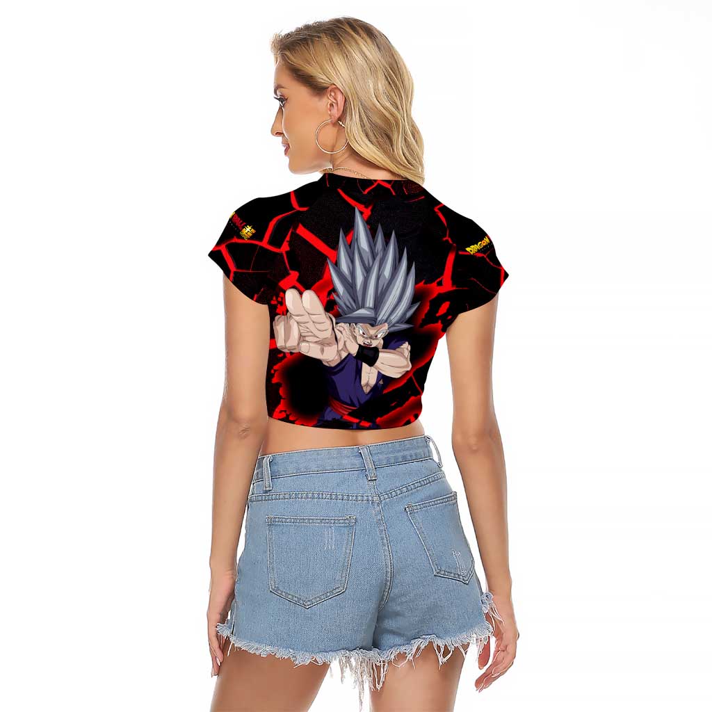 Gohan - Dragon Ball Raglan Cropped T Shirt Anime Style
